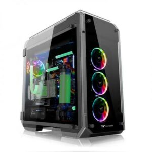 Thermaltake View 71 Tempered Glass Edition Full-Tower Gaming compute Case Black with 3 x 140mm RGB Fans