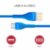 Promate VigoRay-C 1.2M 2A USB A to USB type C Cable with 1.2m Tangle Free Cord and Long Bend Lifespan