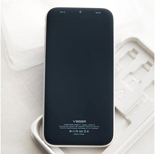 Veger V11 Power Bank 25000 mAh 2 USB Out Put - Dark Blue