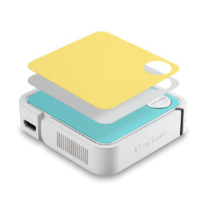 Viewsonic M1 mini - 854 x 480 Resolution, 120 LED (50 ANSI) Lumens, 1.2 Throw Ratio pocket-sized ultra-portable LED projector