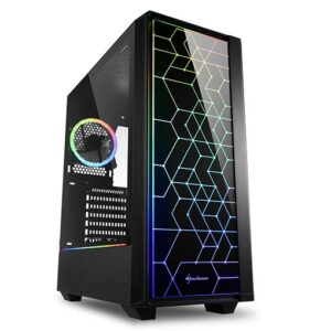 Buy Sharkoon RGB LIT 100 ATX midi tower Gaming PC Case at best price in Qatar.
