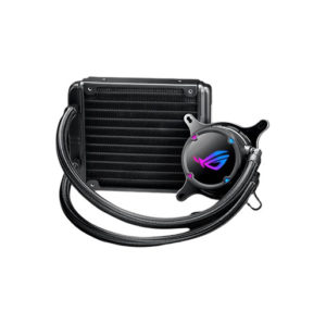 Buy ASUS ROG Strix LC 120 all-in-one liquid CPU cooler with Aura Sync RGB, and ROG 120mm radiator fan at best price in Qatar.