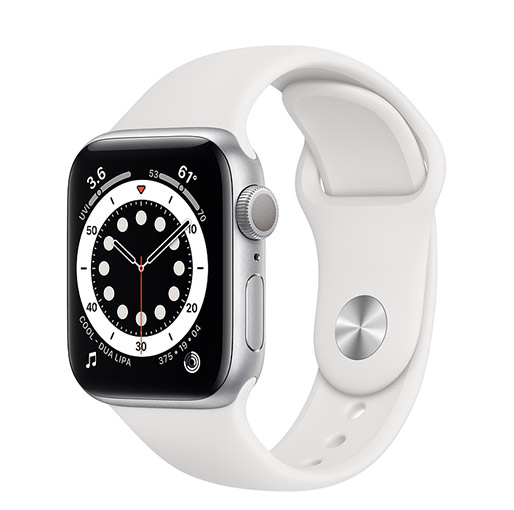Buy Apple Watch Series 6 GPS,40mm Silver Aluminium Case with White Sport Band - Regular at best price in Qatar.