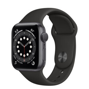 Buy Apple Watch Series 6 GPS,40mm Space Gray Aluminium Case with Black Sport Band - Regular at best price in Qatar.