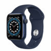 Buy Apple Watch Series 6 GPS,40mm Blue Aluminium Case with Deep Navy Sport Band - Regular at best price in Qatar.