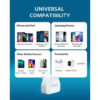 Input 100-240V 0.6A 50-60Hz Output 5V=3A/9V=2.22A Compatibility USB-C devices: USB-C to USB-C cable required (sold separately) 2020 / 2018 iPad Pro 12.9’’ Gen 4 / 3, iPad Pro 11’’ Gen 2 / 1 Galaxy S20/ S20+/ S20 Ultra/ S10 / S10+ / S10e /S9 / S9+ / S8 /S8+ Note 20/ Note 20 Ultra/ Note 10+/ Note 10/ Note 9 Pixel 4/ 4XL/ 3a/ 3XL / 3 / 2 XL / 2, and More Lightning devices: USB-C to Lightning cable required (sold separately) iPhone SE 2020 / 11 / 11 Pro / 11 Pro Max / XS / XS Max / XR / X / 8 Plus / 8 / 7 Plus / 7 / 6 Plus iPad Pro 10.5; iPad Air 3 10.5”; iPad mini 5 7.9” and later models AirPods, AirPods Pro, Apple Watch, and More