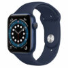 Buy Apple Watch Series 6 GPS,44mm Blue Aluminium Case with Deep Navy Sport Band - Regular in Qatar
