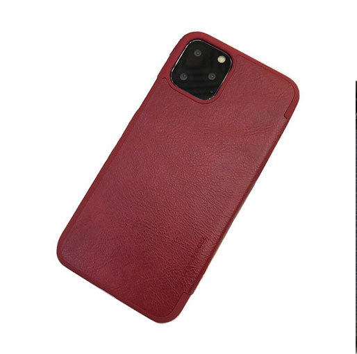 Buy G-CASE Apple iPhone 12/12 Pro 6.1" Business Ultra-thin Flip Case with Card Slot - Red in Qatar