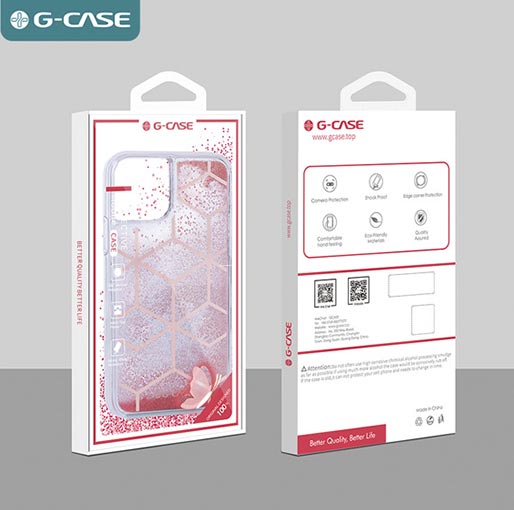 G-CASE iPhone 12/12 Pro 6.1" Star Whisper Series Glitter liquid Case - Red