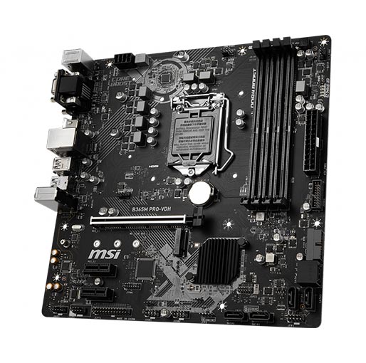 MSI PRO B365M PROVDH LGA 1151 (300 Series) Intel B365 SATA 6Gb/s Micro ATX Intel Motherboard