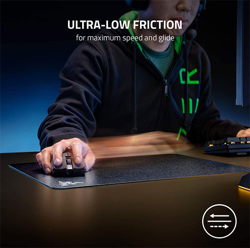 Razer Acari Gaming Mouse mat pad Super Slick Ultra-low friction gaming mat for maximum speed, Black RZ02-03310100-R3M1