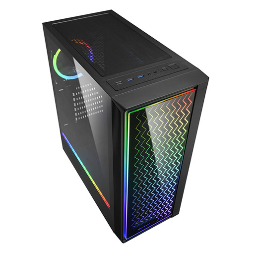Sharkoon RGB LIT 200 ATX midi tower Gaming PC Case