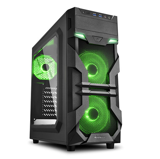 Sharkoon VG7-W ATX midi tower Gaming PC Case