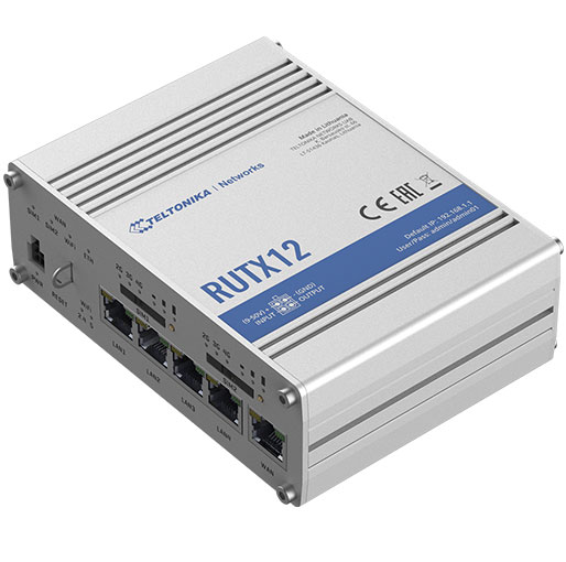 Buy Teltonika RUTX12 Dual LTE CAT 6 Industrial Cellular Router in Qatar