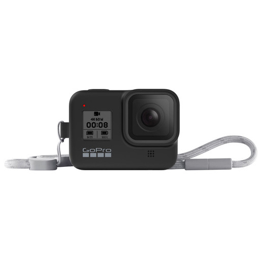 Buy GoPro Silicone Sleeve and Adjustable Lanyard Kit for GoPro HERO8 - Blackout at best price in Qatar.