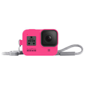 Buy GoPro Silicone Sleeve and Adjustable Lanyard Kit for GoPro HERO8 - Electric Pink at best price in Qatar.