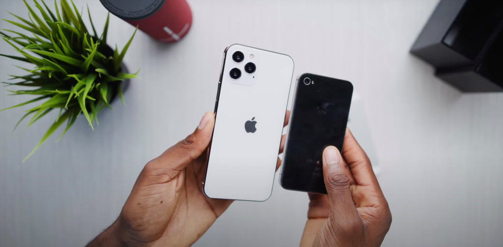 MKBHD Video on iPhone 12 with Mockup