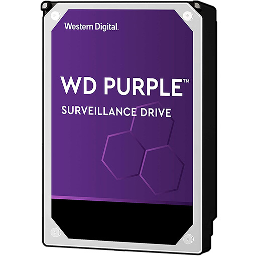 Western Digital 2TB WD Purple Surveillance Internal Hard Drive - 5400 RPM Class, SATA 6 Gb/s, 64 MB Cache, 3.5" - WD20PURZ