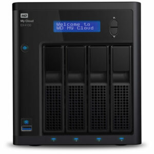 Buy WD My Cloud Expert Series 16TB EX4100 4-Bay NAS Server (4 x 4TB) WDBWZE0160KBK-EESN at best price in Qatar.
