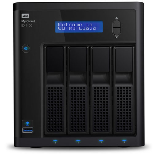 WD My Cloud Expert Series 16TB EX4100 4-Bay NAS Server (4 x 4TB) WDBWZE0160KBK-EESN