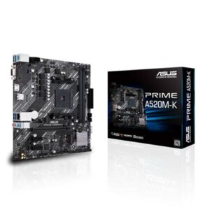 Buy ASUS PRIME A520M-K AMD A520 (Ryzen AM4) micro ATX motherboard with M.2 support, 1 Gb Ethernet, HDMI/D-Sub, SATA 6 Gbps, USB 3.2 Gen 1 Type-A at best price in Qatar.
