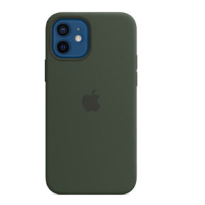 Buy Apple iPhone 12 | 12 Pro 6.1" Silicone Case with MagSafe MHL33ZM/A - Cyprus Green at best price in Qatar.