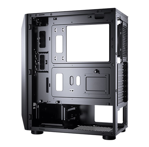 COUGAR MX410 Mesh-G RGB Black ATX Mid Tower Powerful and Compact Mid-Tower Case with Mesh Front Panel and Tempered Glass Built-in 4 RGB Fan