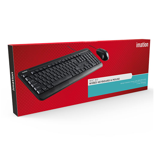 Imation Wired Keyboard and Mouse Combo - WIC 317