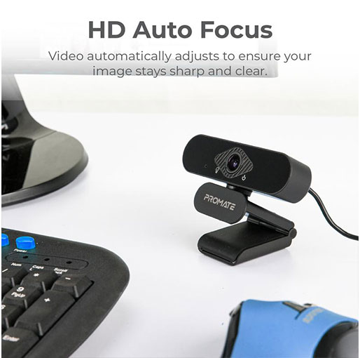 Promate ProCam-2 Auto Focus Full-HD Pro WebCam with Built-In Mic