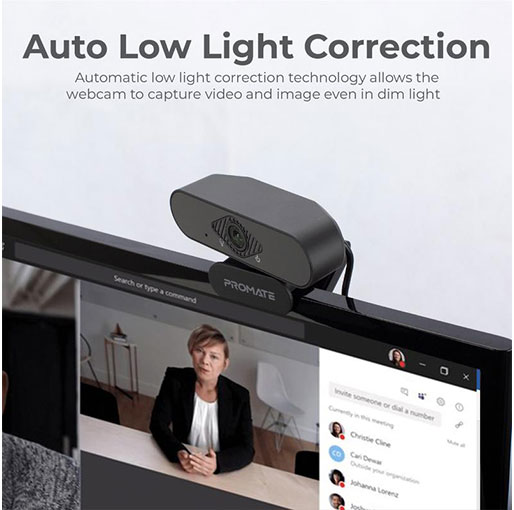 Promate ProCam-2 Auto Focus Full-HD Pro WebCam with Built-In Mic