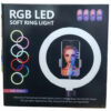 RGB LED Soft ring light for live Streaming and Tik Tok videos
