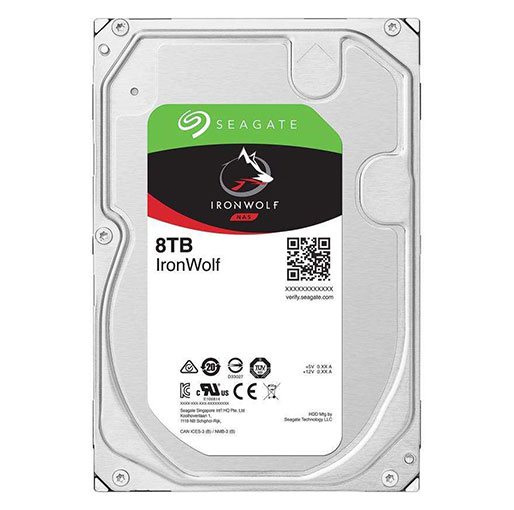 Seagate IronWolf 8TB 7200 RPM 256MB Cache SATA 6.0Gb/s 3.5" Internal Hard Drive ST8000VN004