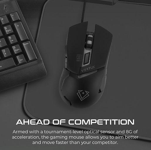 Vertux Dominator Quick Response Ergonomic Gaming Mouse