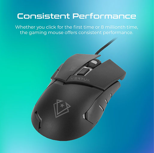 Vertux Dominator Quick Response Ergonomic Gaming Mouse
