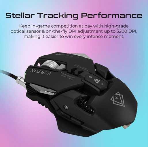 Vertux Indium Gaming Optimized Precision Wired Mouse