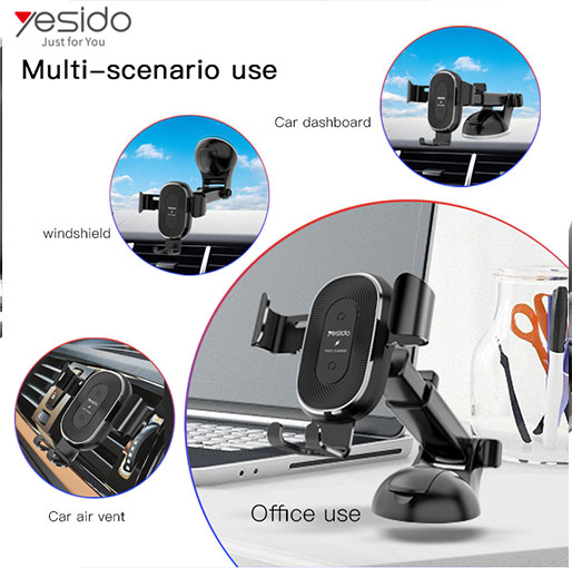 YESIDO C76 Dual Mount Option 10W Qi Wireless Fast Charger