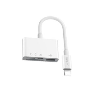 Buy Yesido GS12 lightning to USB + TF MicroSD + Lightning OTG Adapter in Qatar