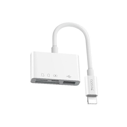 Buy Yesido GS12 lightning to USB + TF MicroSD + Lightning OTG Adapter in Qatar