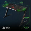 Eureka Ergonomic General Series Z2 51'' E-sports Gaming Desk with RGB Lights