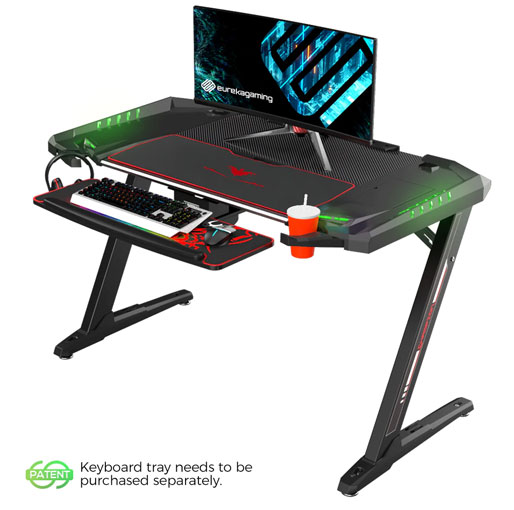 Buy Eureka Ergonomic General Series Z2 51'' E-sports Gaming Desk with RGB Lights in Qatar