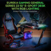 Eureka Ergonomic General Series Z2 51'' E-sports Gaming Desk with RGB Lights