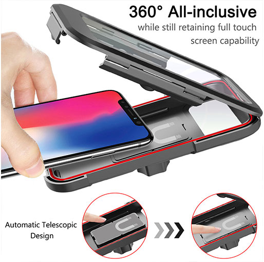 HL-69 Waterproof Box Mobile Phone Holder Universal Bicycle Handlebar Phone Holder