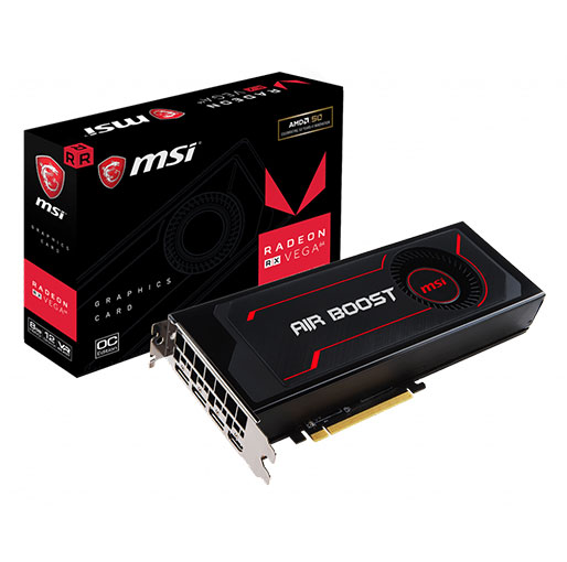 MSI Radeon RX Vega 64 DirectX 12 Radeon RX Vega 64 Air Boost 8G OC 8GB 2048-Bit HBM2 PCI Express x16 HDCP Ready CrossFireX Support Video Card