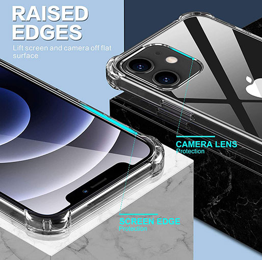 Platina iPhone 12 Mini 5.4 inch anti-impact Transparent Soft Silicon Clear case