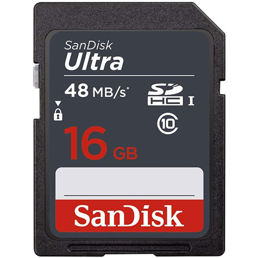 SanDisk Ultra 16GB SDHC UHS-I Class 10 48MB / s Memory Card