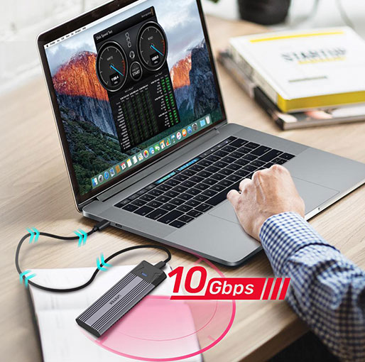 Unitek SolidForce USB-C to NVMe/SATA M.2 SSD 10Gbps Enclosure Lite