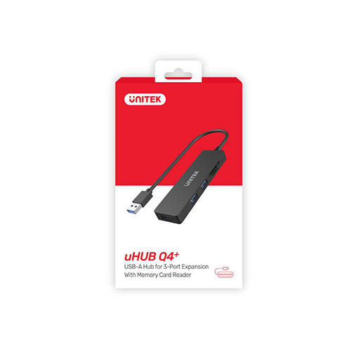 Unitek uHUB Q4+ 5-in-1 USB 3.0 Hub with Dual Card Reader