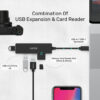Unitek uHUB Q4+ 5-in-1 USB 3.0 Hub with Dual Card Reader