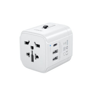 Buy Aukey Universal Travel Adapter With USB-C and USB-A Ports - White at best price in Qatar.