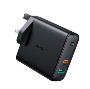 Buy Aukey Focus Duo 60W Dual-Port PD USB C Charger with Dynamic Detect at best price in Qatar.
